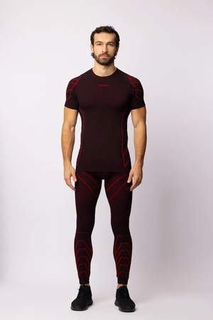 Koszulka termoaktywna Spaio Rapid z krótkim rękawem Black/Red