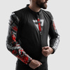 Kurtka skórzana Rebelhorn Vandal 2 Cruze Black Dark Grey Red