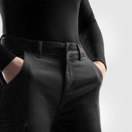 Jeansy motocyklowe Rebelhorn Faster Woman Black