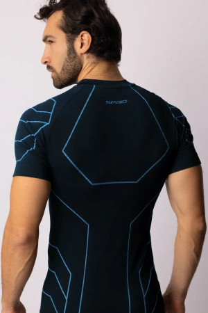 Koszulka termoaktywna Spaio Rapid z krótkim rękawem Black/Blue