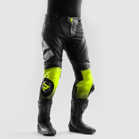 Spodnie motocyklowe Rebelhorn Inferno Black White Fluo Yellow