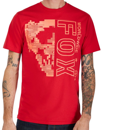 T-Shirt Fox Image Skull Prem Cardinal