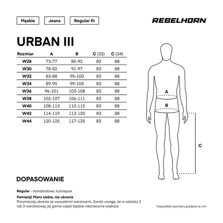 Jeansy motocyklowe Rebelhorn Urban III Blue