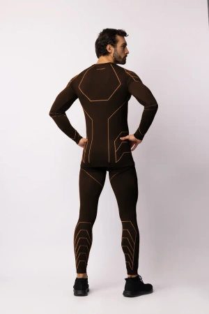 Koszulka termoaktywna Spaio Rapid z długim rękawem Black/Orange