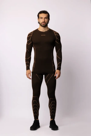 Koszulka termoaktywna Spaio Rapid z długim rękawem Black/Orange