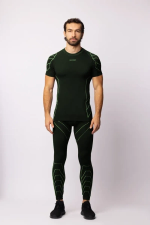 Koszulka termoaktywna Spaio Rapid z krótkim rękawem Black/Green