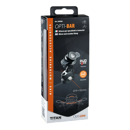 Uchwyt Lampa Titan Opti Bar, mocowanie do lusterka i poprzeczki