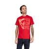 T-Shirt Fox Image Skull Prem Cardinal