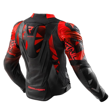 Kurtka motocyklowa Rebelhorn Inferno Black Fluo Red