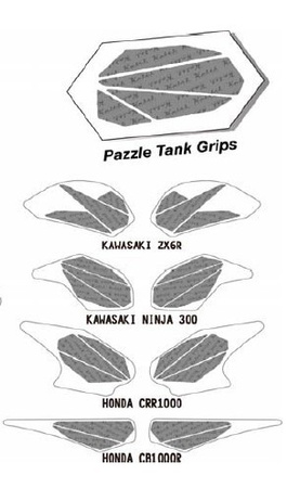 Tankpad Tank grips KEITI Pazzle czarny