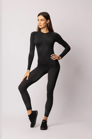 Damska koszulka termoaktywna z długim rękawem Spaio Breeze Black/Grey