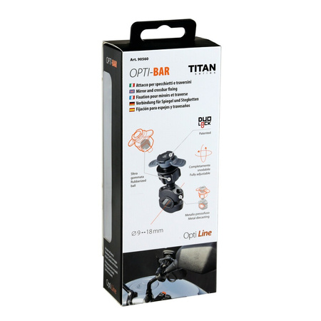 Uchwyt Lampa Titan Opti Bar, mocowanie do lusterka i poprzeczki
