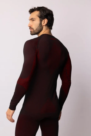 Koszulka termoaktywna z długim rękawem Spaio Breeze Black/Red