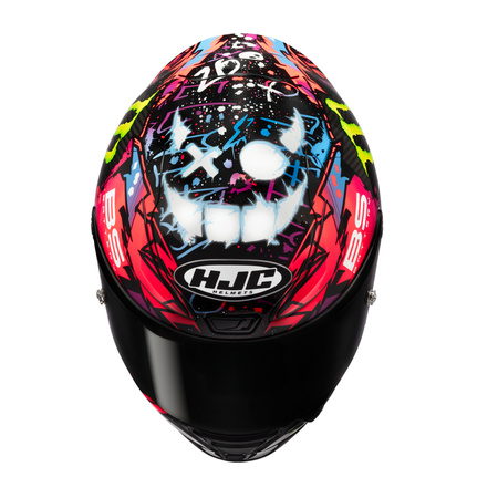 Kask motocyklowy HJC RPHA1 V2 Carbon Funky Diablo Black/Red