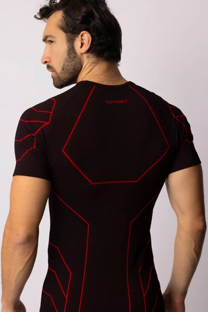 Koszulka termoaktywna Spaio Rapid z krótkim rękawem Black/Red