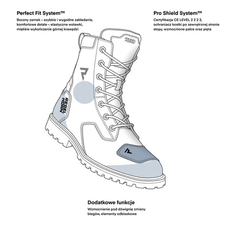 Buty motocyklowe Rebelhorn Falcon Black
