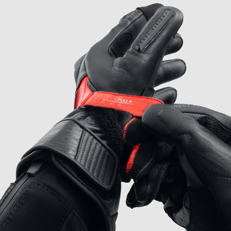 Rękawice Rebelhorn Viper Black/Grey/Fluo Red