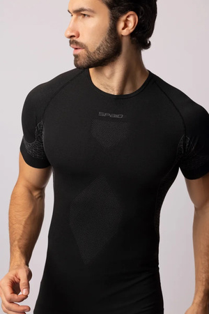 Koszulka termoaktywna z krótkim rękawem Spaio Breeze Black/Grey
