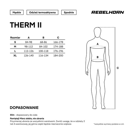 Spodnie termoaktywne Rebelhorn Therm II Black/Grey