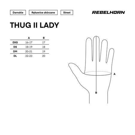 Rękawice Rebelhorn Thug II Lady