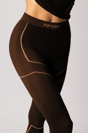 Legginsy termoaktywne damskie Spaio Rapid Black/Orange