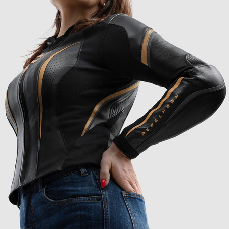 Kurtka skórzana Rebelhorn Diva ST Black Gold