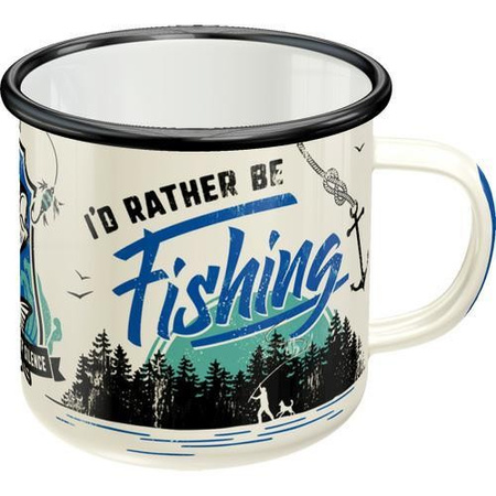 Emaliowany kubek Rather Be Fishing