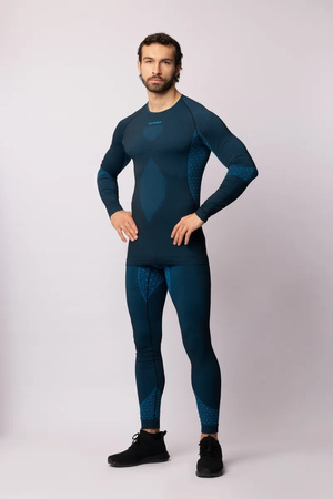 Koszulka termoaktywna z długim rękawem Spaio Breeze Black/Blue