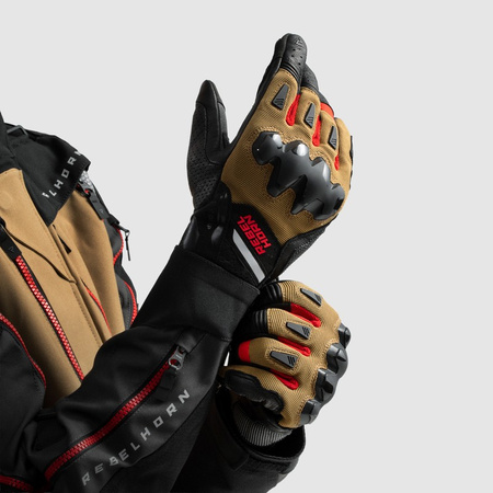 Rękawice Rebelhorn Defender Desert Black Red