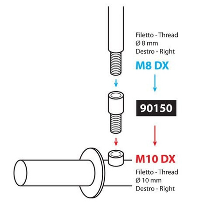 LAMPA adapter lusterka M8 DX-M10 DX