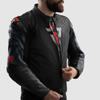 Kurtka skórzana Rebelhorn Vandal 2 Black Grey Fluo Red
