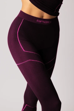Legginsy termoaktywne damskie Spaio Rapid Black/Pink