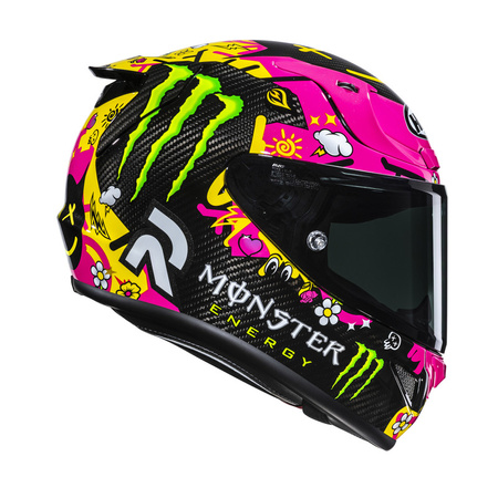 Kask motocyklowy HJC RPHA12 Carbon Quartararo Le Mans 4 Pink/Black
