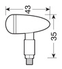 LAMPA Drop kierunkowskazy chrom