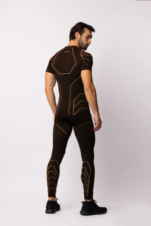 Koszulka termoaktywna Spaio Rapid z krótkim rękawem Black/Orange