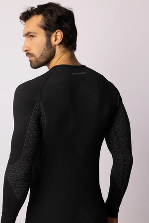 Koszulka termoaktywna z długim rękawem Spaio Breeze Black/Grey