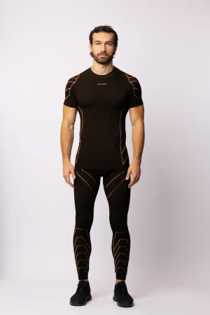 Koszulka termoaktywna Spaio Rapid z krótkim rękawem Black/Orange