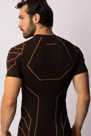 Koszulka termoaktywna Spaio Rapid z krótkim rękawem Black/Orange
