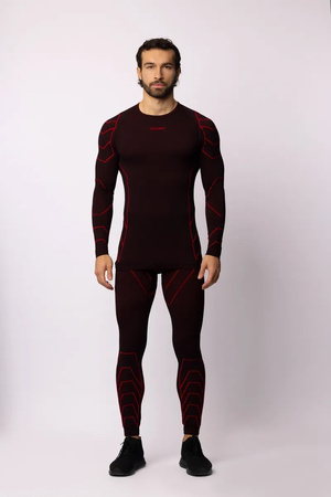 Koszulka termoaktywna Spaio Rapid z długim rękawem Black/Red