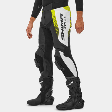 Spodnie motocyklowe Shima STR 2.0 żółty fluo