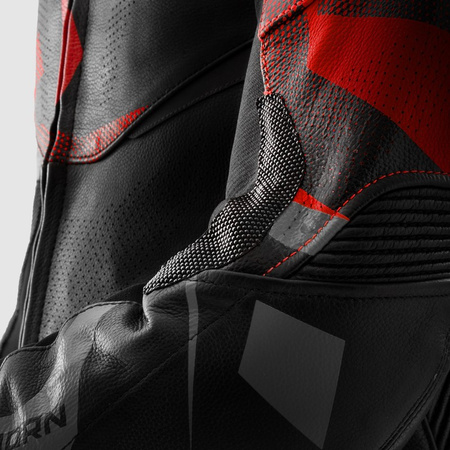 Kurtka motocyklowa Rebelhorn Inferno Black Fluo Red