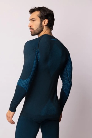 Koszulka termoaktywna z długim rękawem Spaio Breeze Black/Blue