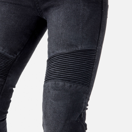 Jeansy motocyklowe Ozone Agness II Lady Washed Black
