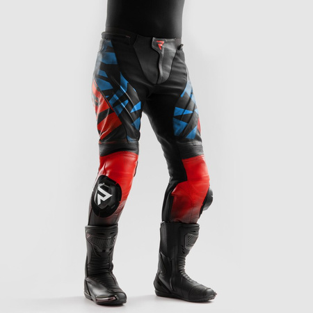 Spodnie motocyklowe Rebelhorn Inferno Black Blue White Red