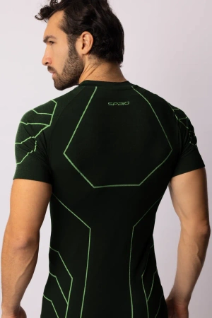 Koszulka termoaktywna Spaio Rapid z krótkim rękawem Black/Green