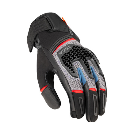 Rękawice motocyklowe Seca Gravel Grey/Blue/Red