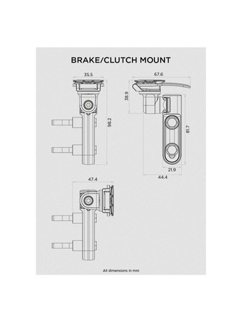 Uchwyt Quadlock Brake/Clutch Mount montowana w obejmie pompy hamulca/sprzęgła