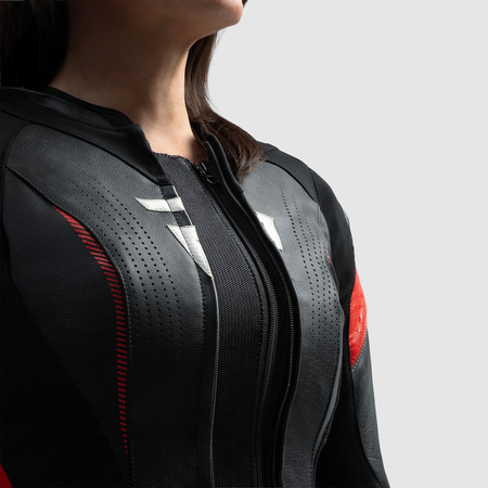 Kurtka skórzana Rebelhorn Diva RS Black Red