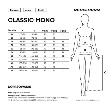 Jeansy motocyklowe Rebelhorn Classic Washed Black Monolayer Women