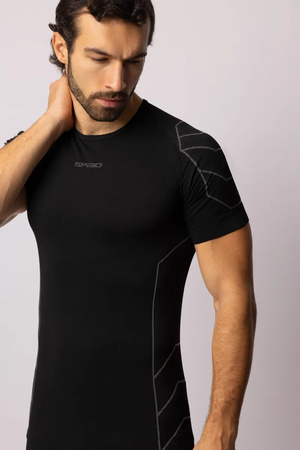 Koszulka termoaktywna Spaio Rapid z krótkim rękawem Black/Grey